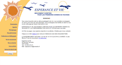 Desktop Screenshot of esperanceetvie.com