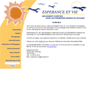 Tablet Screenshot of esperanceetvie.com